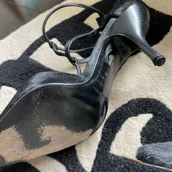 Sergio Rossi Calf-hair T-Strap heels - Picture 3 of 7